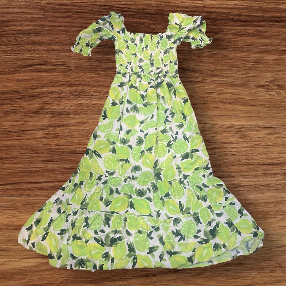 Steve Madden Lime & Leaf Print Off-Shoulder Midi Dress